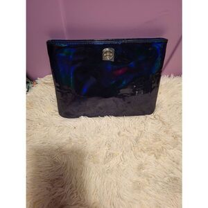 Orlane Paris clear blue make up bag